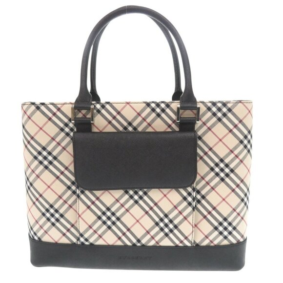 BURBERRY Nova Check Leather Handbag - Picture 1 of 11